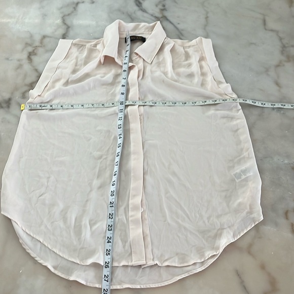 TRUTH BY REPUBLIC Sleveless Button Down Shirt Blouse Bare Pink Sz M - Picture 7 of 14
